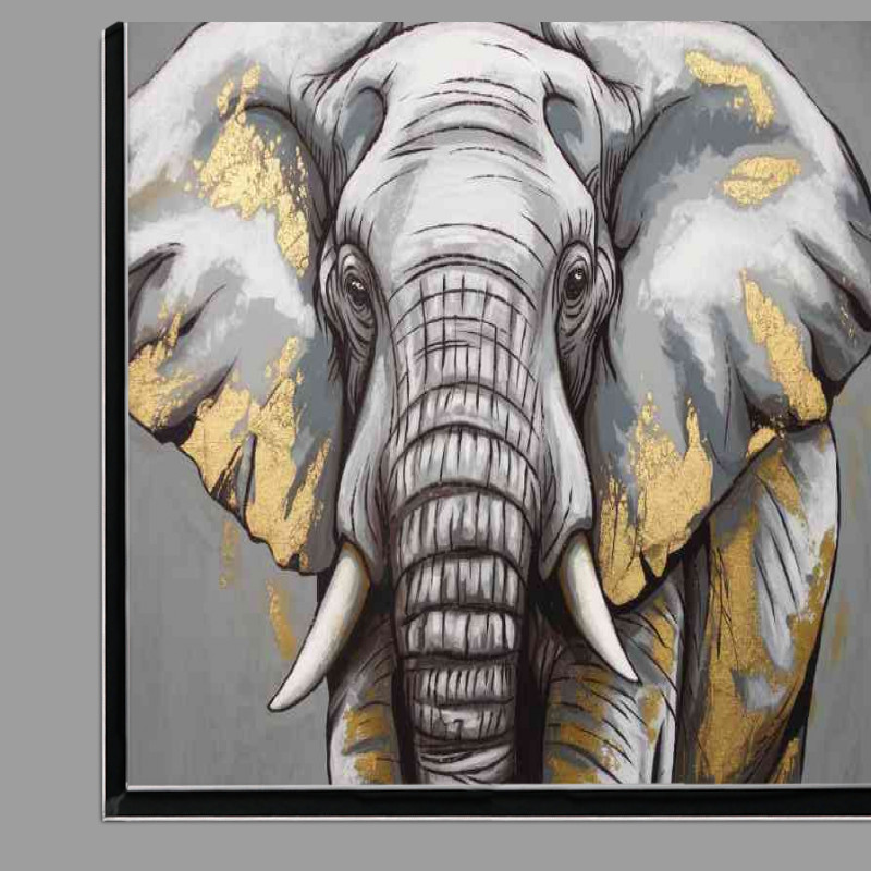Buy Di-Bond : (The artistic elephant in gold and grey)
