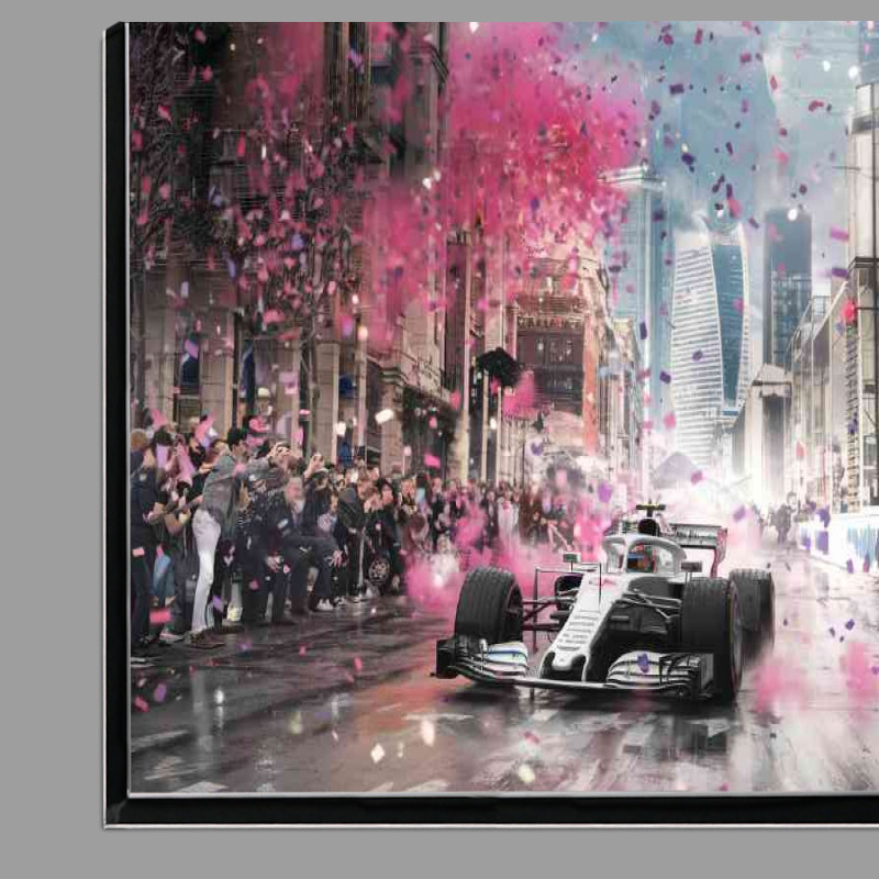 Buy Di-Bond : (Fomula one car driving through the streets)
