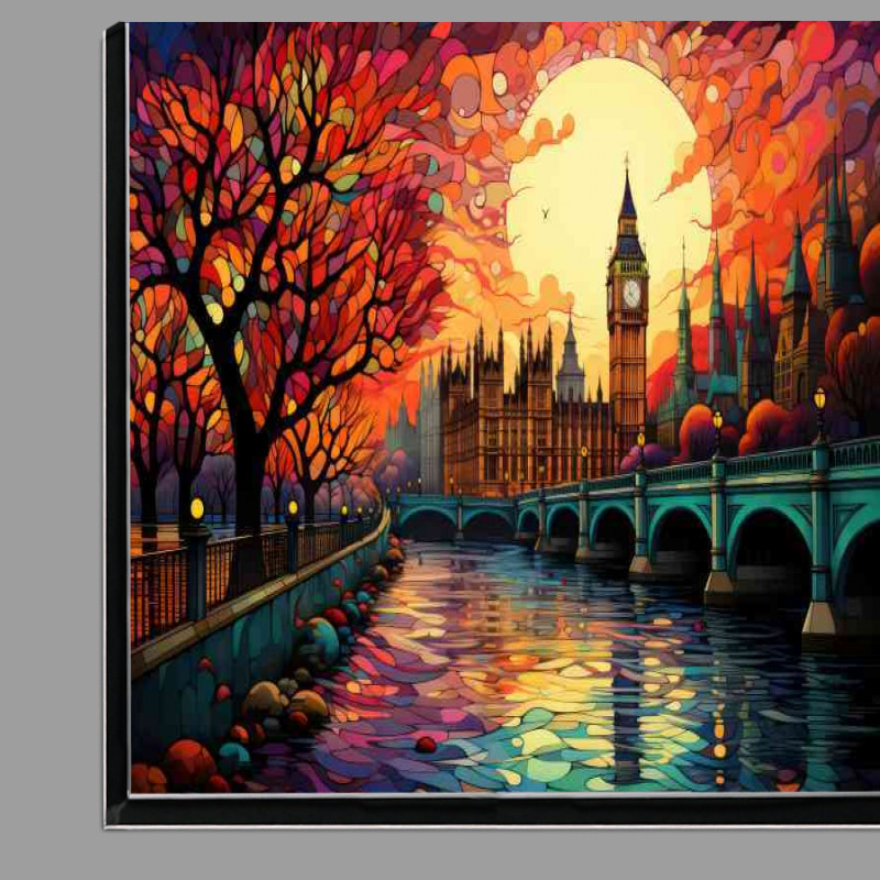 Buy Di-Bond : (Big ben hanging over an autumnal river London)