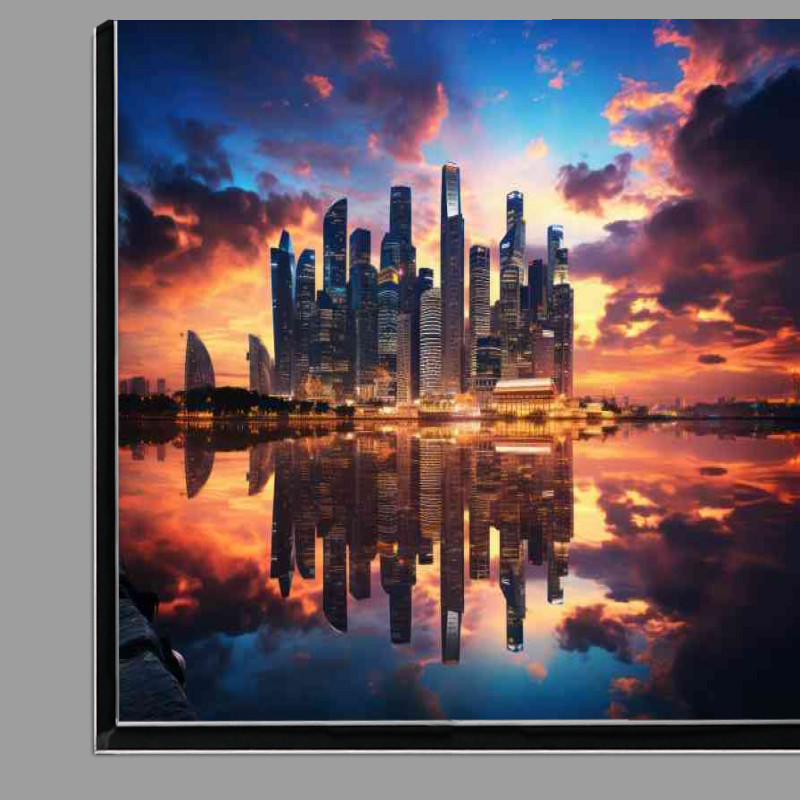 Buy Di-Bond : (Skyline of singapore reflected in the river dusk)