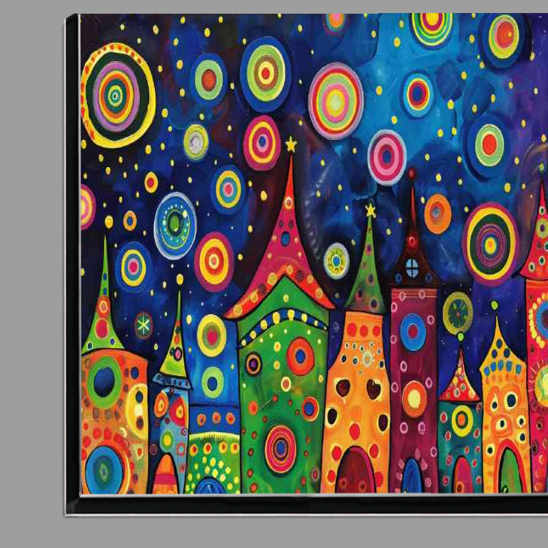Buy Di-Bond : (Circles and starry night in the village)