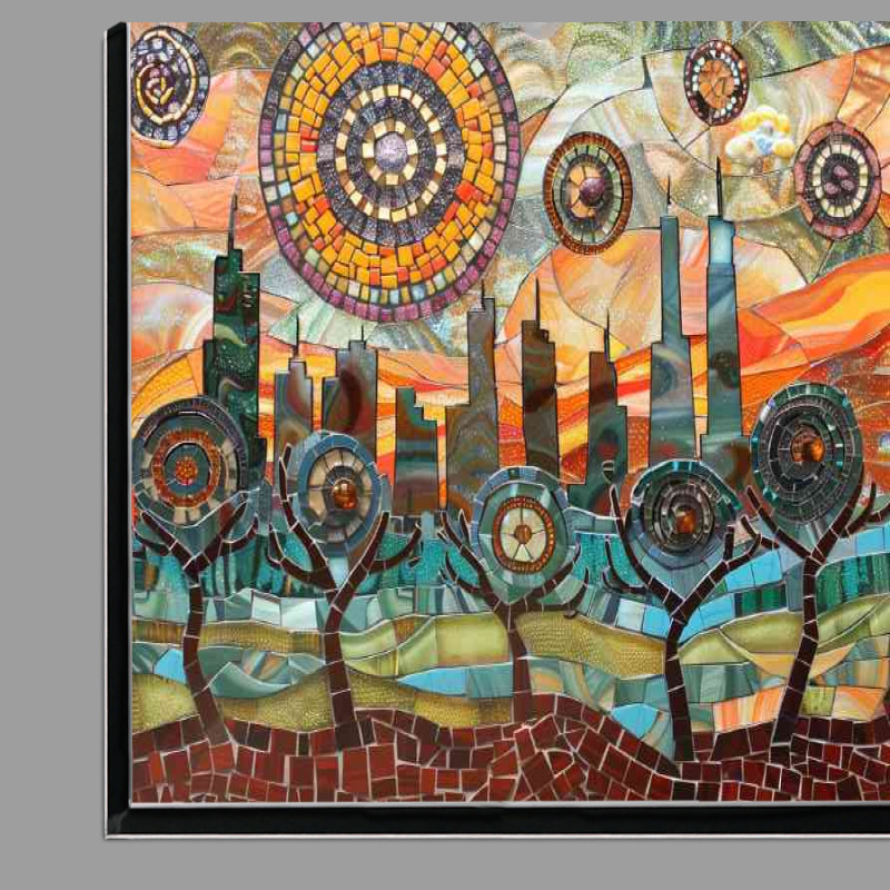 Buy Di-Bond : (City skyline broken glass)