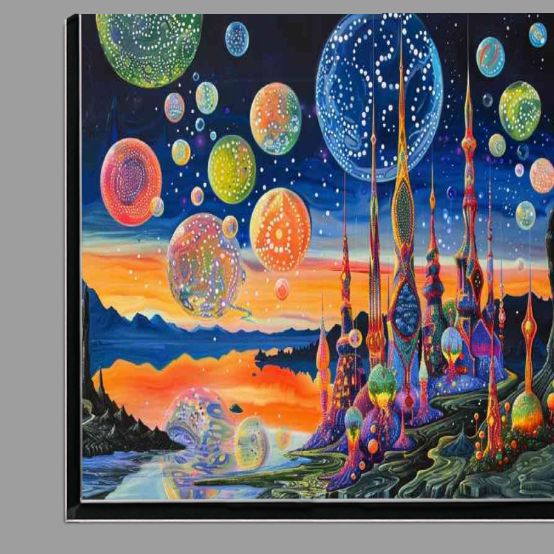Buy Di-Bond : (Oils painting of tall spires fantasy)