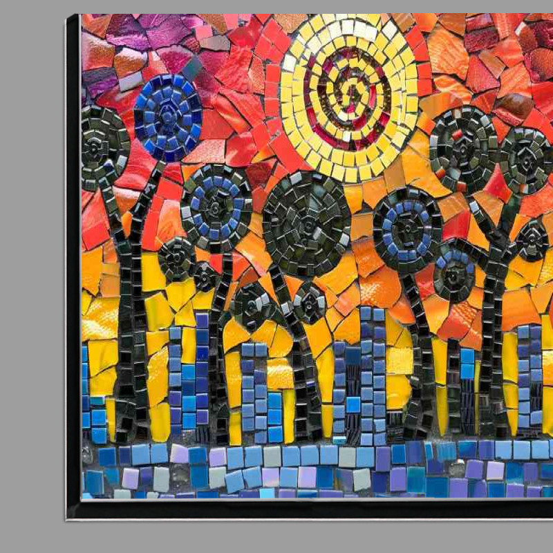 Buy Di-Bond : (Stained glass village and sun)