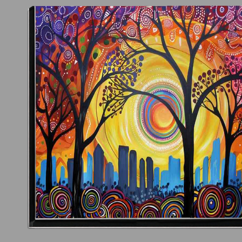 Buy Di-Bond : (Sun setting over an urban town)