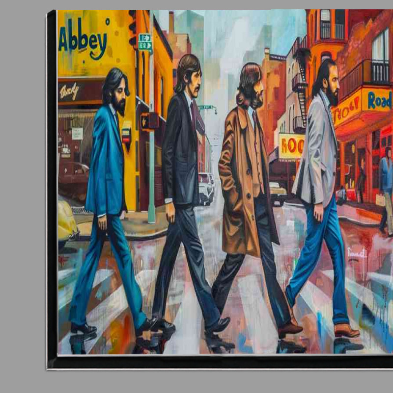 Buy Di-Bond : (The Beatles walking on the street painted art)