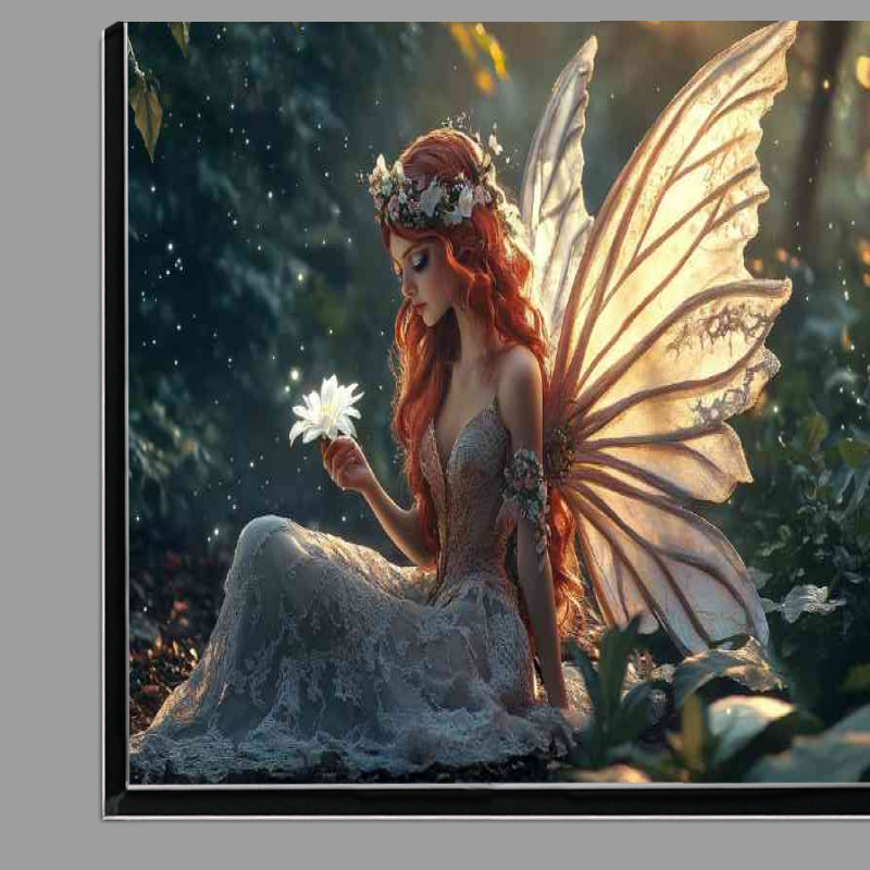Buy Di-Bond : (Fairy sitting in the woods with a flower)