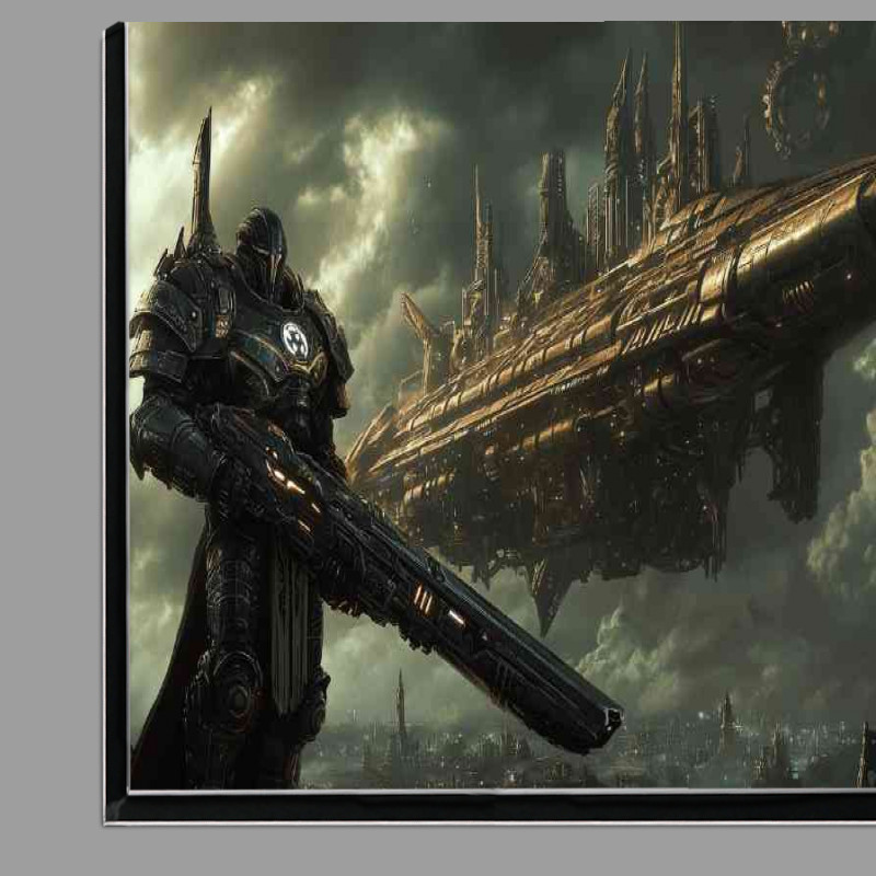 Buy Di-Bond : (Knight futuristic with air ship)