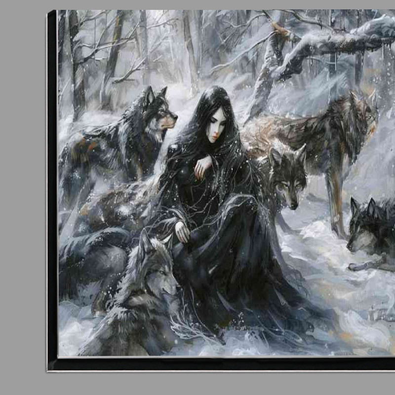 Buy Di-Bond : (wolf family and the lady)