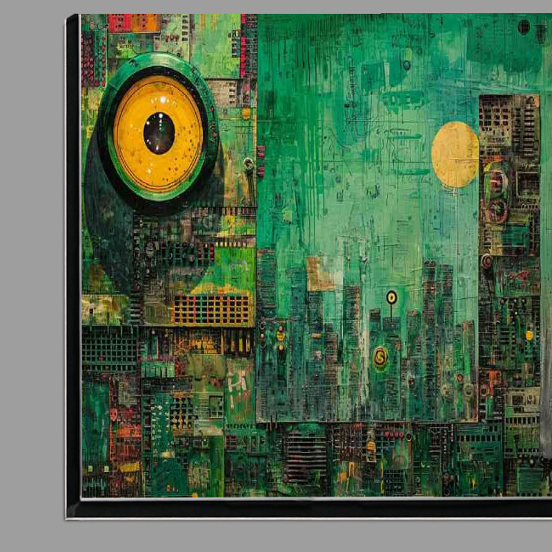 Buy Di-Bond : (Green painted graffiti wall)