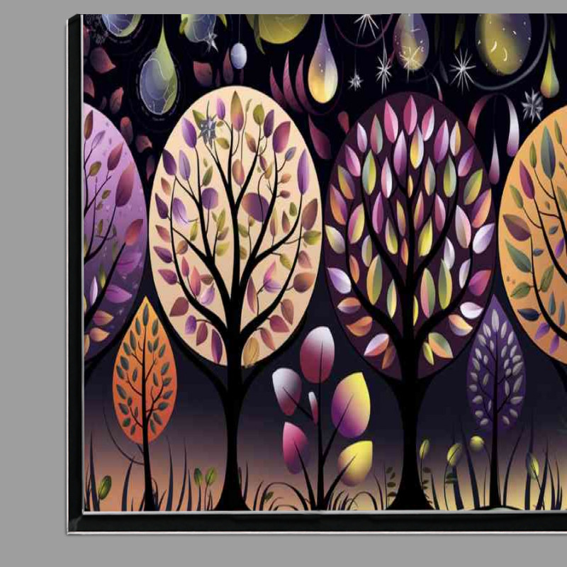 Buy Di-Bond : (Dreamy illustration of a series of abstract trees)