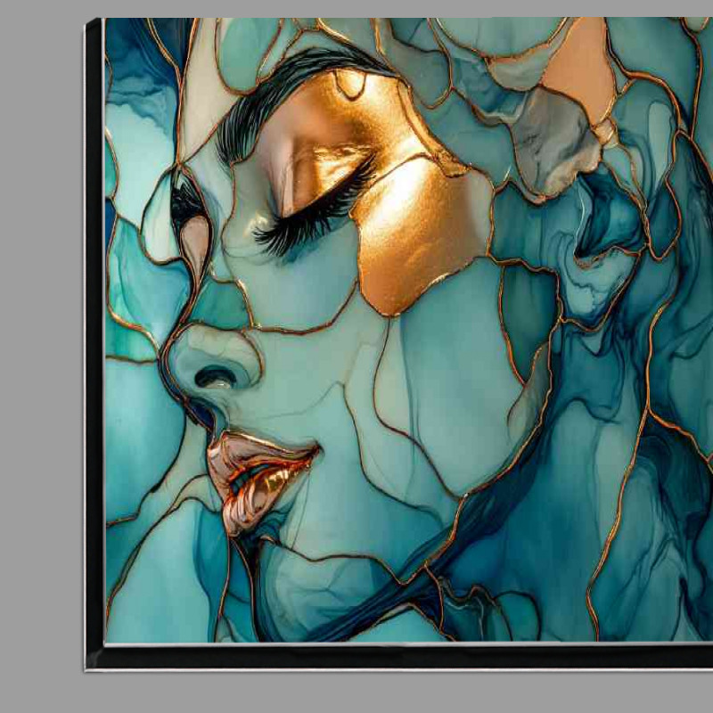 Buy Di-Bond : (Alcohol ink with thin gold or copper metallic lines)