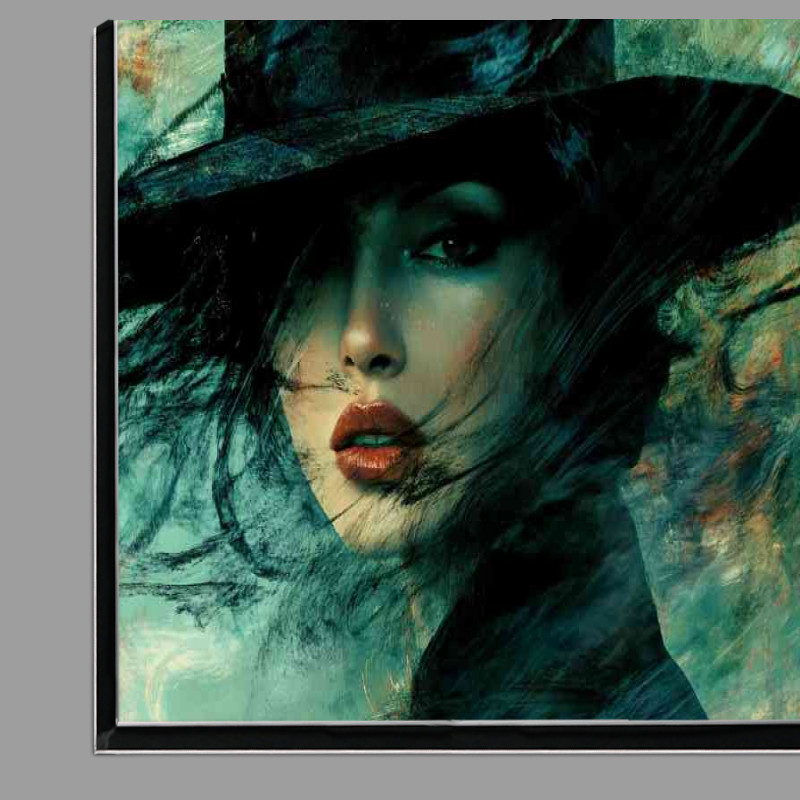 Buy Di-Bond : (Woman in the style of an oil painting dark)