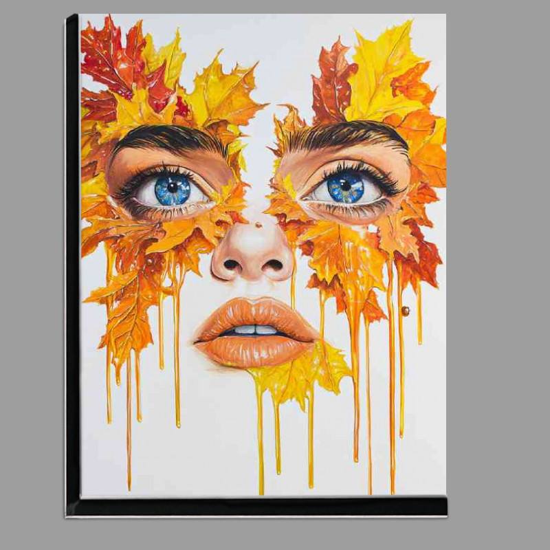 Buy Di-Bond : (Beautiful face with two faces made of leaves)