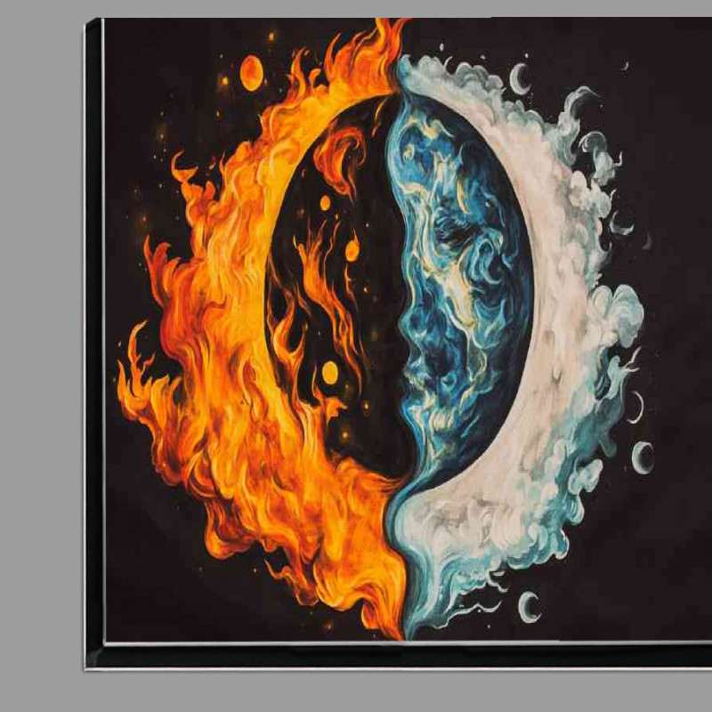 Buy Di-Bond : (Yin and yang symbol with one side depicting fire ice)