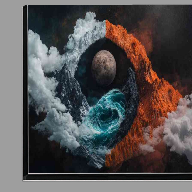 Buy Di-Bond : (Yin yang symbol made of different earth elements)