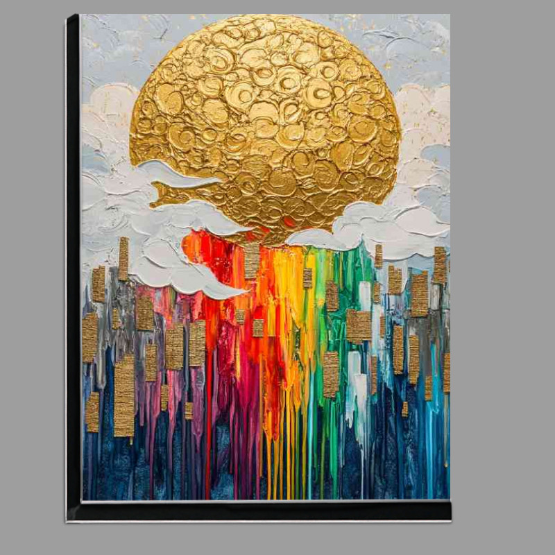 Buy Di-Bond : (Acrylic painting of the sun with colour)