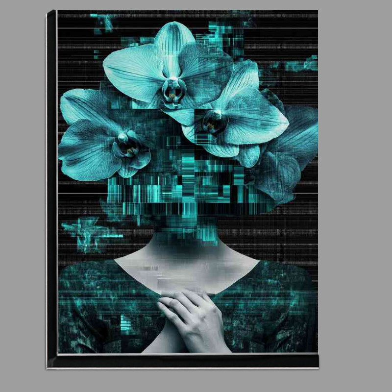 Buy Di-Bond : (Glitch art style illustration of a woman)