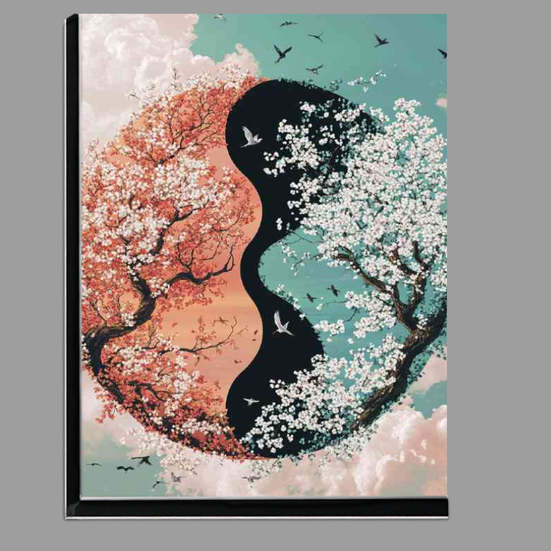 Buy Di-Bond : (Yin yang symbol made of cherry blossoms)