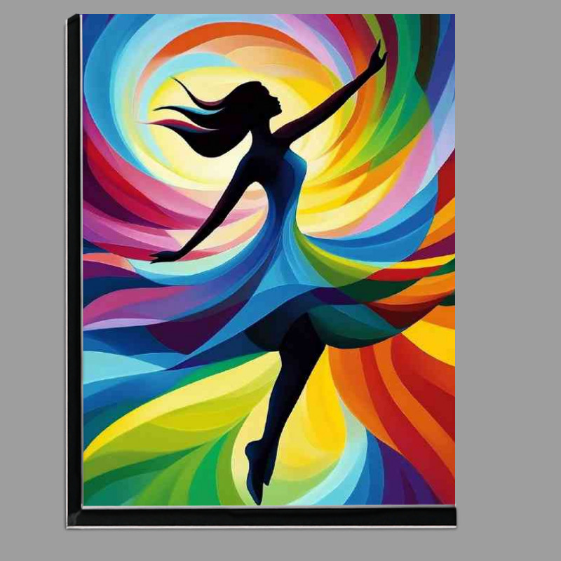 Buy Di-Bond : (Abstract Woman in a swirl full body multi colored dress)
