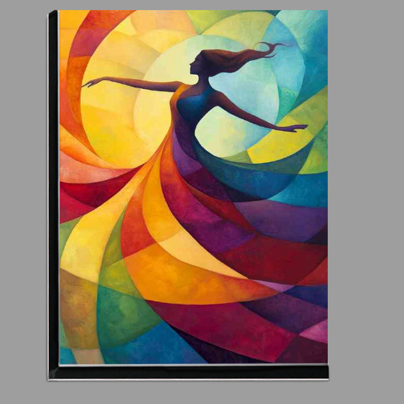 Buy Di-Bond : (Abstract Woman in a swirl full body multi colors)