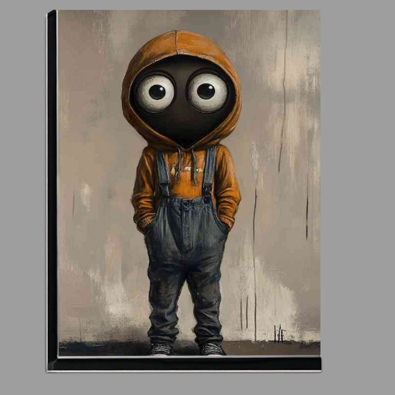 Buy Di-Bond : (Little boy in dungarees orange hoodie series)