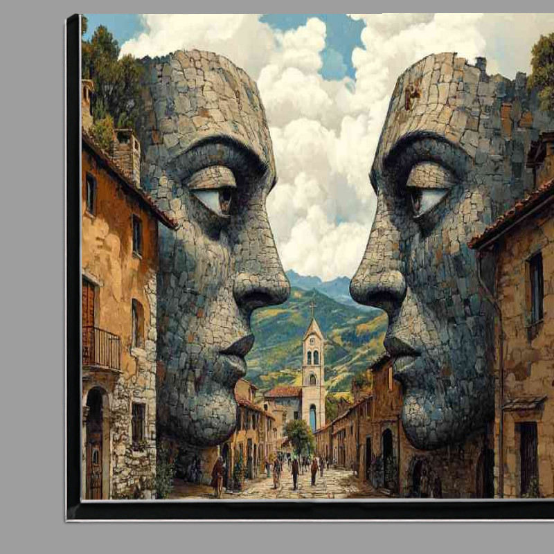 Buy Di-Bond : (A medieval street in the mountains of Italy surreal)