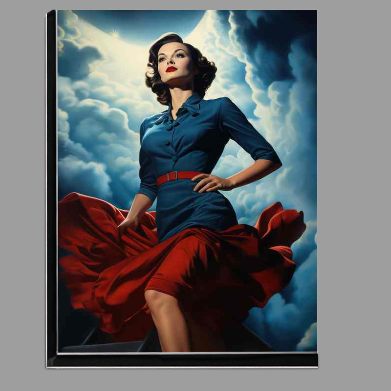 Buy Di-Bond : (Retro girl in a red dress)