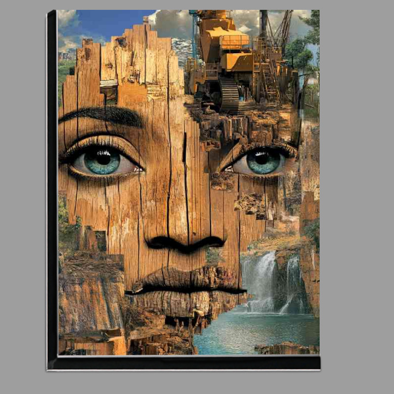 Buy Di-Bond : (Surrealistic art print of an African womans face)