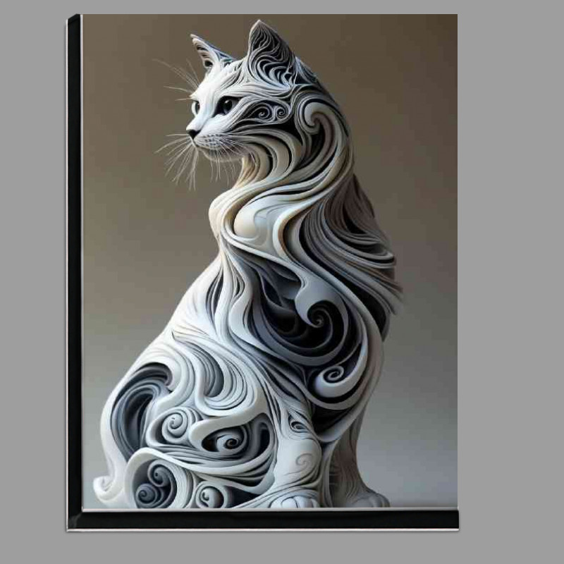 Buy Di-Bond : (Cat made of white and black swirls)