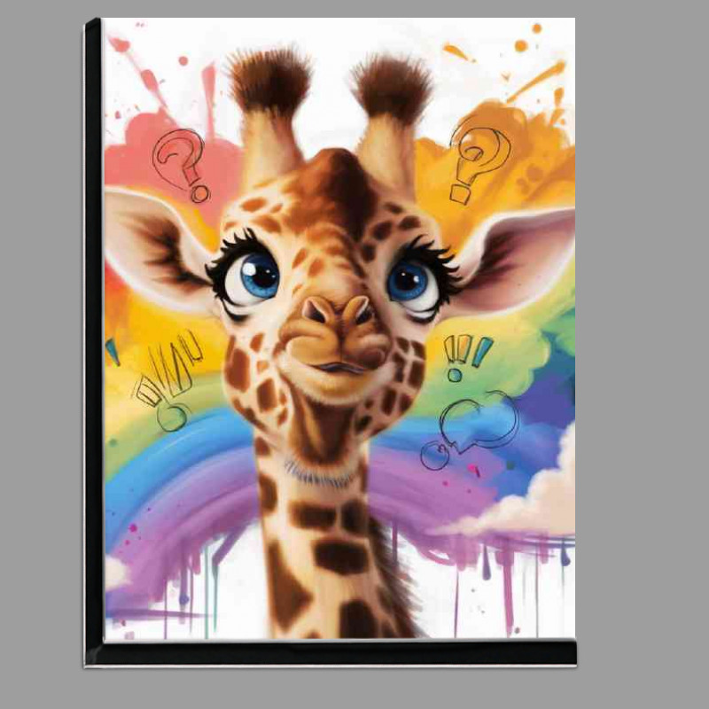 Buy Di-Bond : (The catoon baby girraffe with rainbow colours)