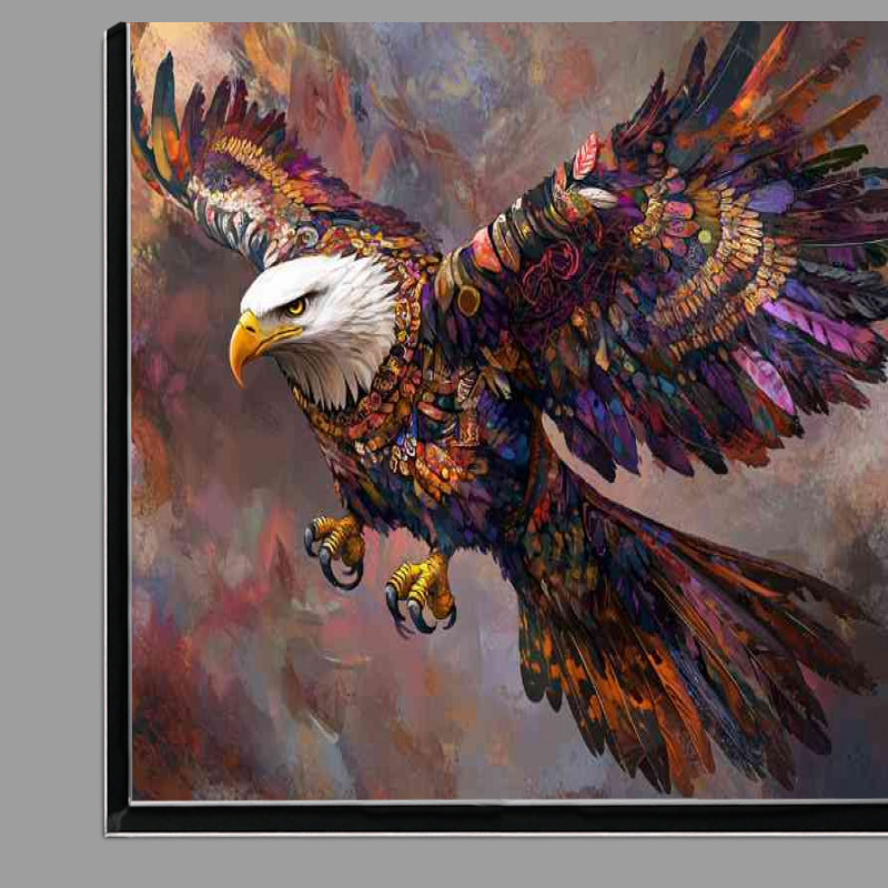 Buy Di-Bond : (Eagle in flight feathers adorned with strong colours)