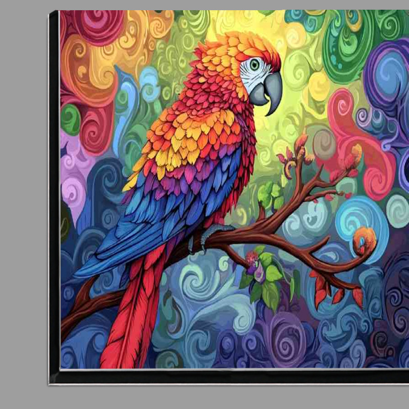 Buy Di-Bond : (Parrot sitting on a tree branch)