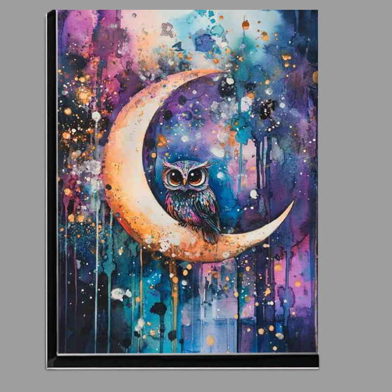 Buy Di-Bond : (Cute owl sitting on the crescent moon)