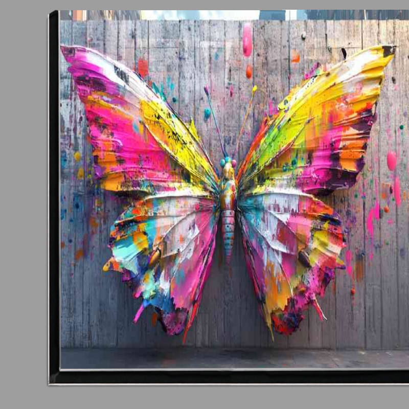Buy Di-Bond : (A colorful butterfly made of paint with its wings)