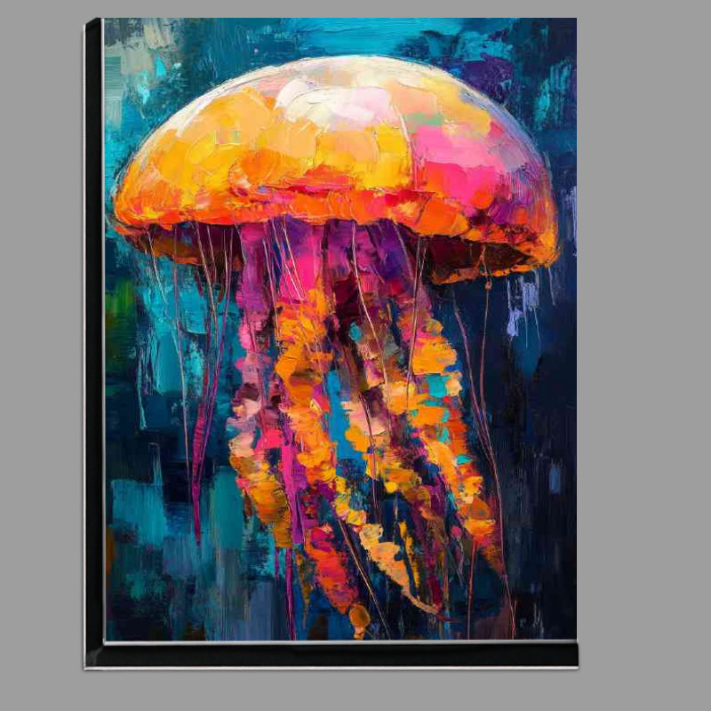 Buy Di-Bond : (jellyfish oil painting abstract large brush strokes)