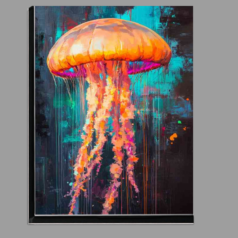 Buy Di-Bond : (jellyfish oil painting abstract large brush strokes detailed)