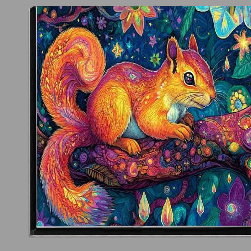 Buy Di-Bond : (A colorful detailed psychedelic style painting of a squirrel)