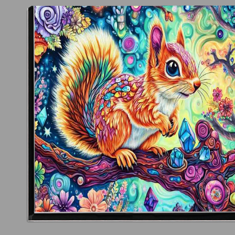 Buy Di-Bond : (A colorful squirrel detailed psychedelic style painting)
