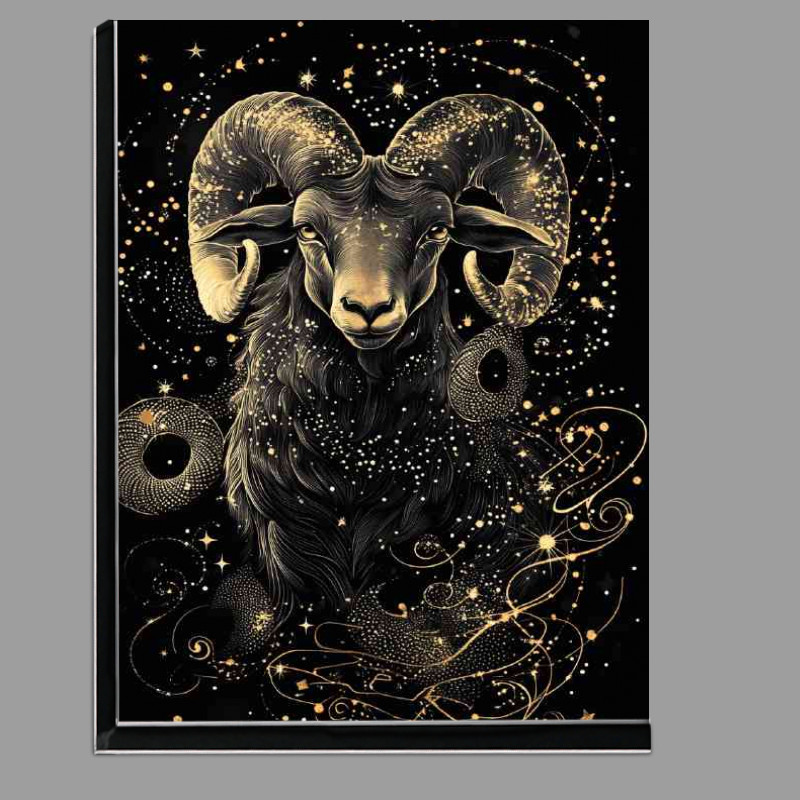 Buy Di-Bond : (Black background with the zodiac sign Aries)