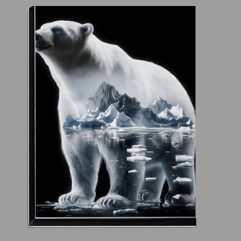 Buy Di-Bond : (Polar bear seemingly made of ice)