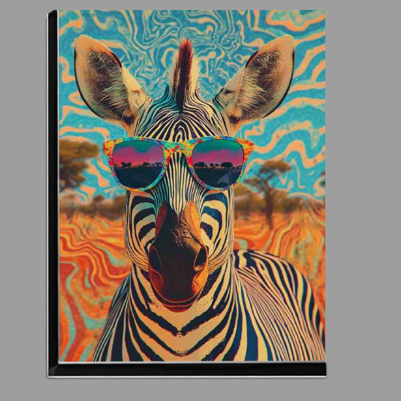 Buy Di-Bond : (Psychedelic zebra wearing sunglasses the background)
