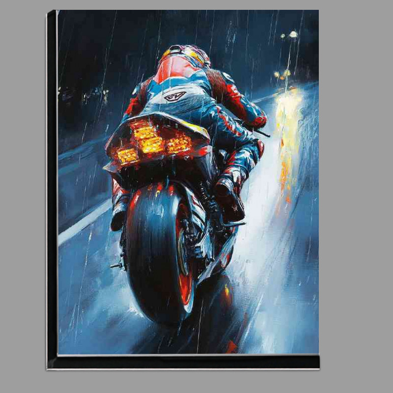 Buy Di-Bond : (A vibrant oil painting of an racing motorbike)