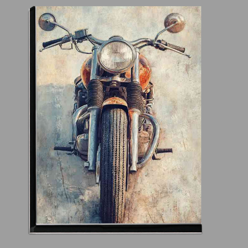 Buy Di-Bond : (Oil painting of a vintage motorcycle)