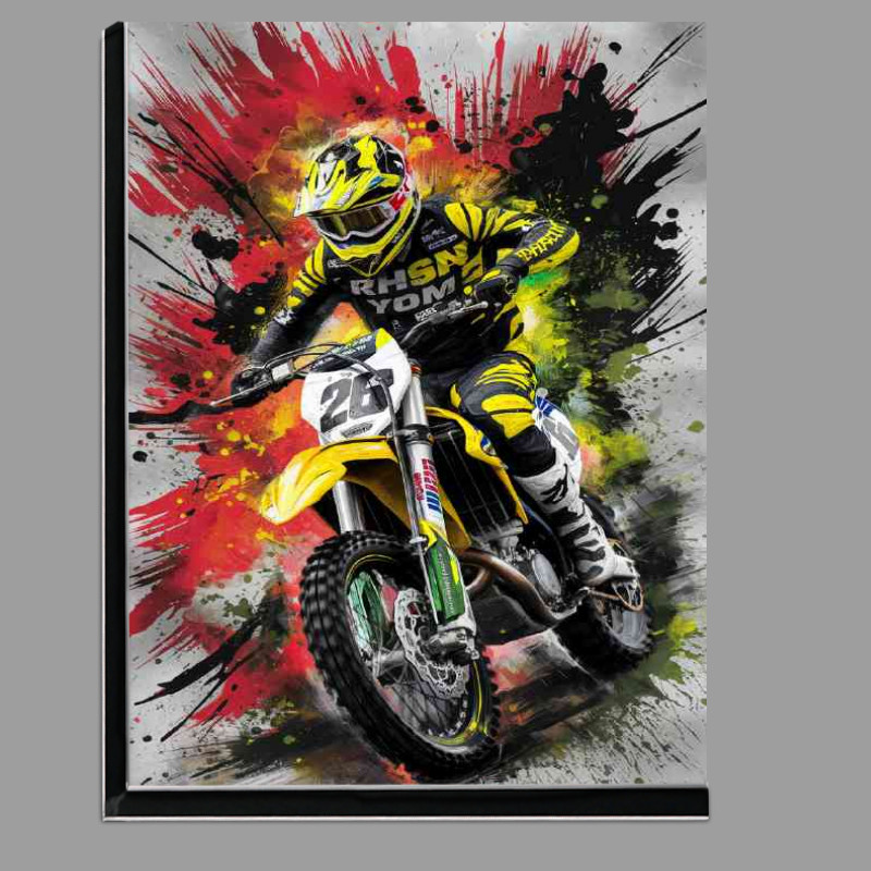 Buy Di-Bond : (motocross bike in a race splash art)