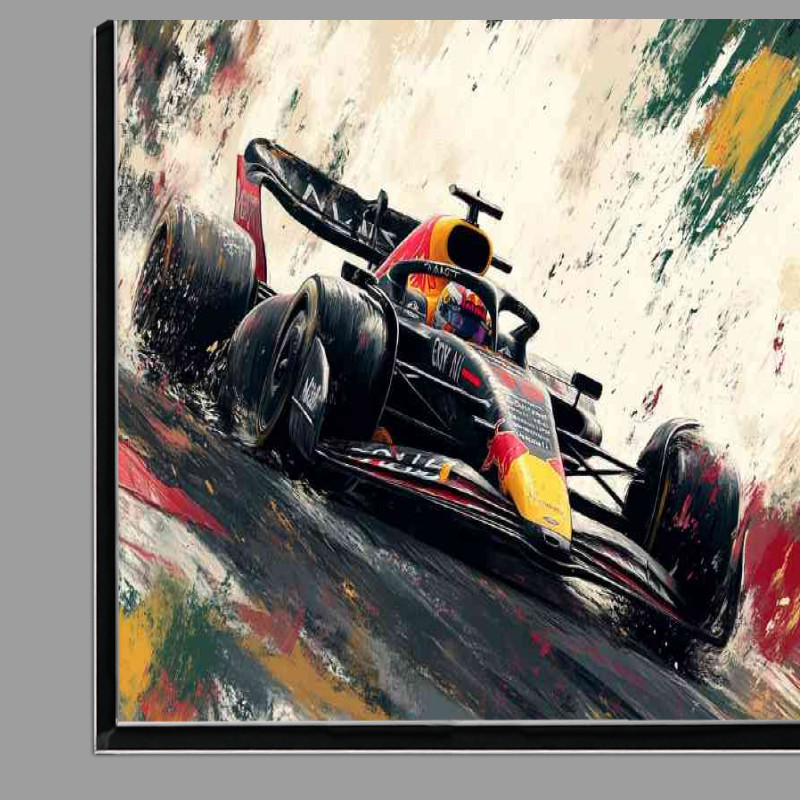Buy Di-Bond : (Futuristic formula one car with splash painted art)