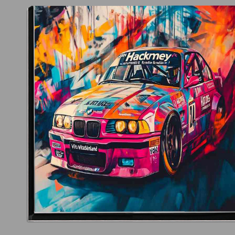 Buy Di-Bond : (Painting of an E36 M3 race car abstract)