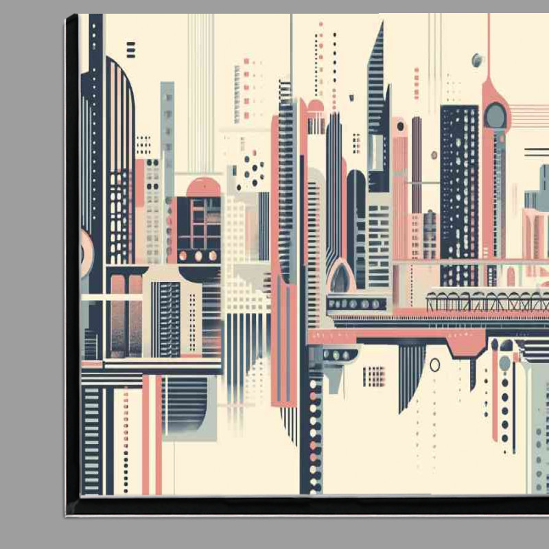 Buy Di-Bond : (Abstract vector illustration of a cityscape future)