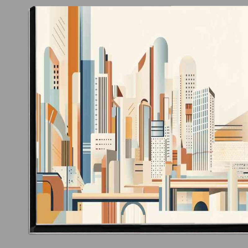 Buy Di-Bond : (Abstract vector illustration of a cityscape post future)