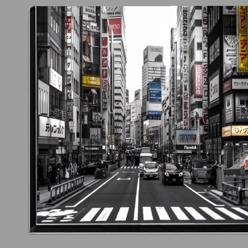 Buy Di-Bond : (Bustling urban street in japan with tall building)
